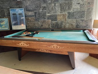 Vintage Slate Billiard Table