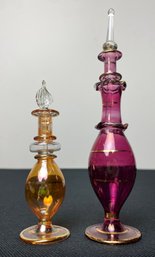 Ornate Glass Perfume Bottles With Dabbers