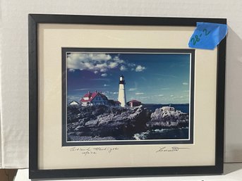 Art: Maine Lighthouse Photograph Framed