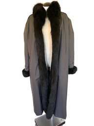 Women's Long Fur Rain Coat.