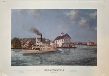 Essex, CT C. 1881 Signed Print By Thomas Colletta