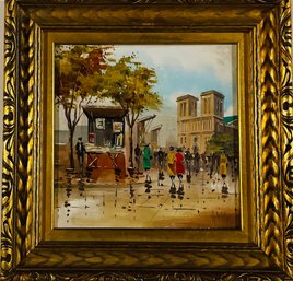 European Street Scene I Hand Painted Tile