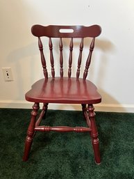 Wine Color Painted Side Chair