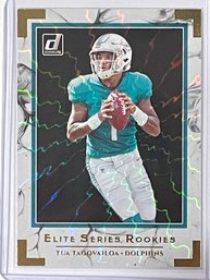 2020 Panini Donruss Elite Series Rookies Tua Tagovailoa Shock Wave Rookie Refractor Card #ESR-TT