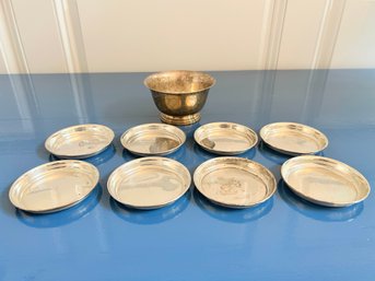 Sterling Silver Items - Coasters Etc