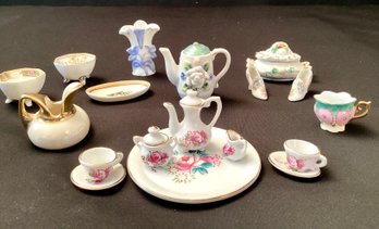 Lot Of Porcelain Miniatures Mostly From Japan