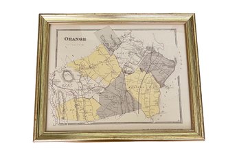1868 Map Of Orange Connecticut - Reprinted In 1978 By The Orange Rotary Club