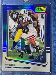2018 Panini Score Frank Gore Artist's Proof Holo Card #138 Numbered 33/35