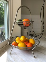 Wire Fruit Basket With Faux Fruit