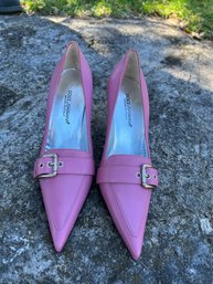 Dolce & Gabbana Pink Leather High Heel Shoes Size 36.5