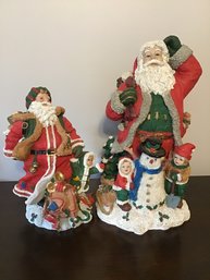Set Of 2 Santas