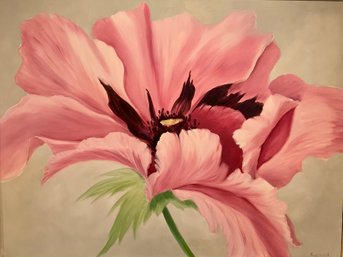 Large Painting Depicting An Iris