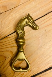 Vintage ITALY Brass Horse Head Bottle Opener