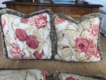 Pair Of Beautiful Custom Floral Down Pillows