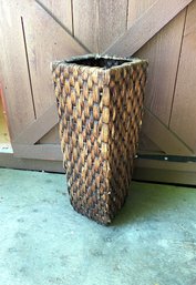 Tall Woven Seagrass Floor Vase