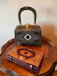 Two Very Unique Vintage Leather Handbags