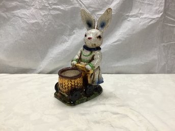 A Ceramic Decorative Bunny Pen Holder