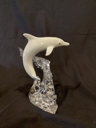 Lenox Glass Dolphin Statue