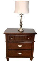 Charming Night Stand With Lamp