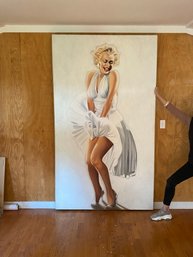 LARGE 7FT Peter Samuels Oil Painting Of The Iconic Marylin Monroe From The Seven Year Itch (W2)