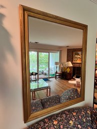 Gilt Finished Beveled Mirror, Which Can Hang Vertical Or Horizontal