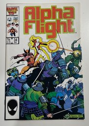 Marvel Comics Alpha Flight Issue #34 Wolverine Backstory 1986