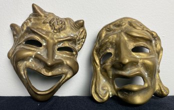 Solid Brass Comedy And Tragedy Masks