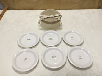 A Fabulous Set Of Six Cheese Plates By William & Sonoma