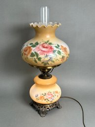 A Handpainted Gone With The Wind Style Hurricane Lamp