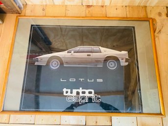 24x37 Framed Lotus Turbo Esprite  Poster