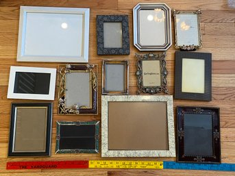 13 Decorative Picture Frames Various Sizes 4x6' To 10x12' Glass Metal Stone Wood