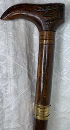 Vintage Decorative Carved Walking Stick - Concealed Sword Cane - 36 1/4 Inches Long