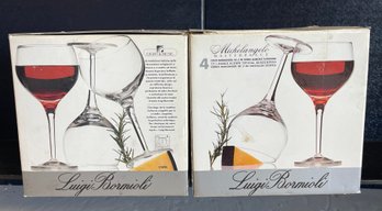 Two Boxes Luigi Bormioli Crystal Wine Glasses