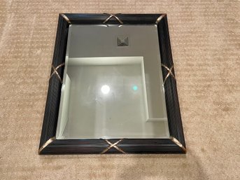 Large Wall Mirror With 'X' Designed Fluted Frame