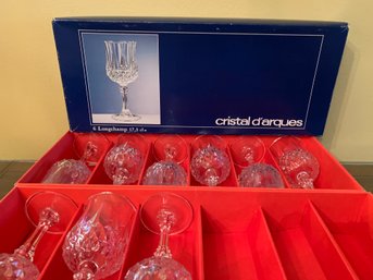 Nine Cristal DArques Wine Goblets