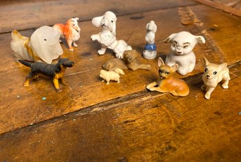 Mini Antique Dog Figures -lot 1