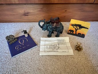 Elephant Coin Bank With Other Elephant Collections