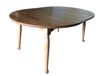 48 Inch Round OHearn Gardner MA Sugar Maple Dining Table With 2 Leaves