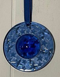Lalique Blue Crystal Constellation Star Ornament