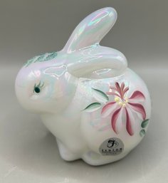 Beautiful Fenton Hand Painted Iridescent Bunny