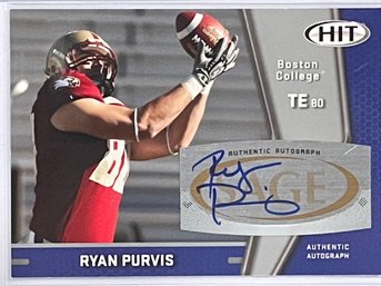 2009 Sage Authentic Autograph Ryan Purvis Card #A40