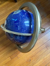 Brass And Cobalt Blue & Gold Globe