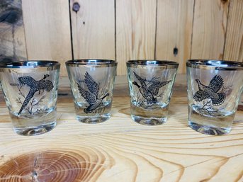 Silver Rim Waterbird Shot-glasses