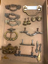 Hodge Podge Lot Of Drawer Pulls And Knobs