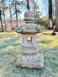 Gorgeous Vintage Possibly Antique Japanese Stone Lantern