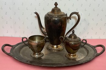 W.M.Rogers Silver Plated  Tea Set 4 Pc.