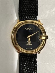 Gucci Vintage Ladies Watch, Yellow Gold, Serial Numbered Authentic, Quartz,