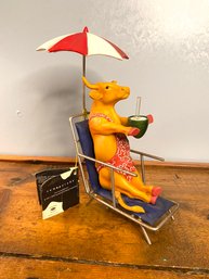 Cow Parade Collectible Beach Lounging Cow