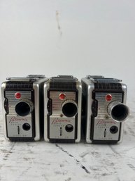 Lot Of 3 Vintage Kodak Brownie 8mm Movie Cameras