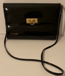 Vintage Black Patent Leather Handbag